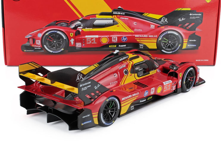 FERRARI | 499P 3.0L TURBO V6 TEAM FERRARI AF CORSE N 51 3rd 24h LE MANS 2024 ALESSANDRO PIER GUIDI - JAMES CALADO - ANTONIO GIOVINAZZI | RED