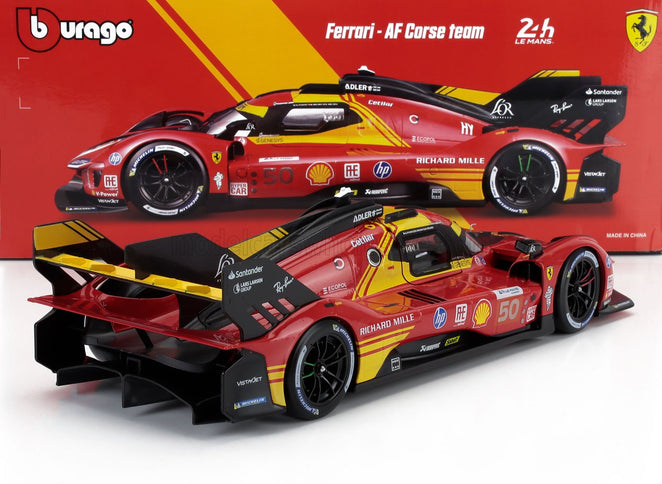 FERRARI | 499P 3.0L TURBO V6 TEAM FERRARI AF CORSE N 50 WINNER 24h LE MANS 2024 ANTONIO FUOCO - MIGUEL MOLINA - NICKLAS NIELSEN | RED