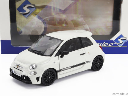 Fiat Nuova 500 Abarth 595 2022 1:18 Solido biela čierna