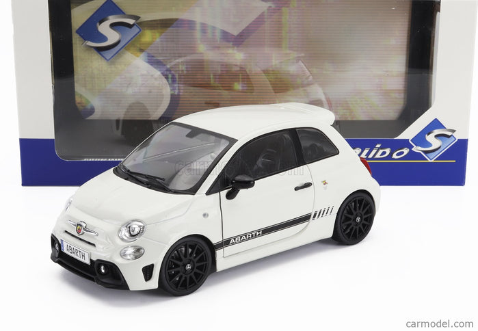Fiat Nuova 500 Abarth 595 2022 1:18 Solido biela čierna