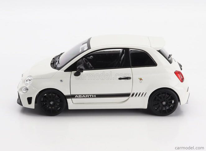 Fiat Nuova 500 Abarth 595 2022 1:18 Solido biela čierna