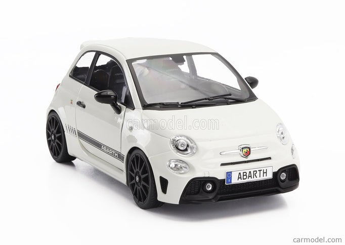 Fiat Nuova 500 Abarth 595 2022 1:18 Solido biela čierna