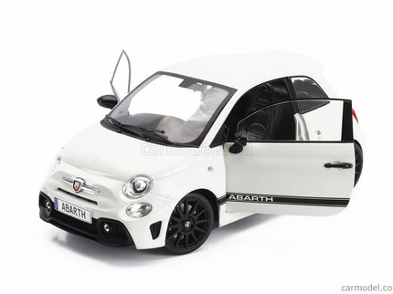 Fiat Nuova 500 Abarth 595 2022 1:18 Solido biela čierna