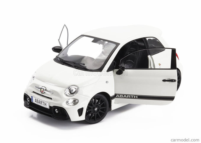 Fiat Nuova 500 Abarth 595 2022 1:18 Solido biela čierna