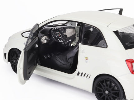 Fiat Nuova 500 Abarth 595 2022 1:18 Solido biela čierna