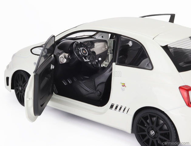 Fiat Nuova 500 Abarth 595 2022 1:18 Solido biela čierna