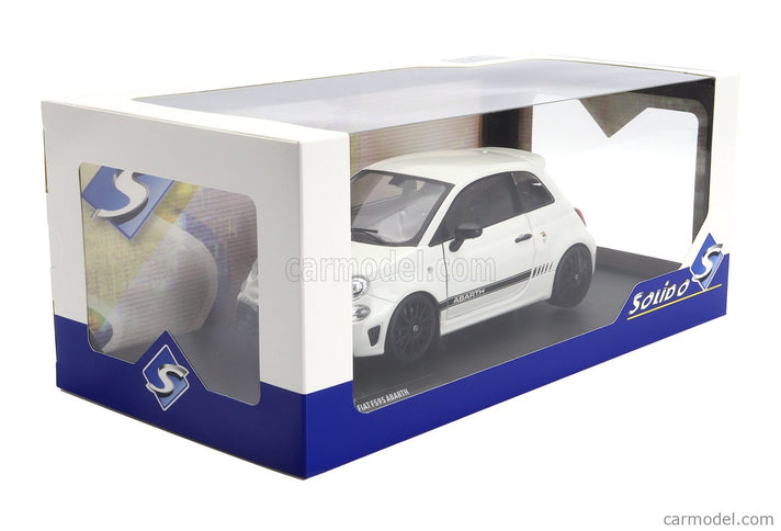 Fiat Nuova 500 Abarth 595 2022 1:18 Solido biela čierna