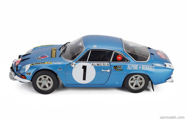 Renault Alpine A110 1600S (night Version) N°1 Rally Montecarlo 1972 Jean Luc Therier - Claude Roure 1:18 Solido modrá metalická