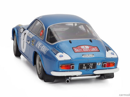 Renault Alpine A110 1600S (night Version) N°1 Rally Montecarlo 1972 Jean Luc Therier - Claude Roure 1:18 Solido modrá metalická