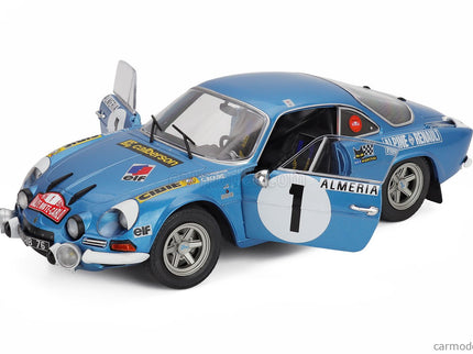 Renault Alpine A110 1600S (night Version) N°1 Rally Montecarlo 1972 Jean Luc Therier - Claude Roure 1:18 Solido modrá metalická