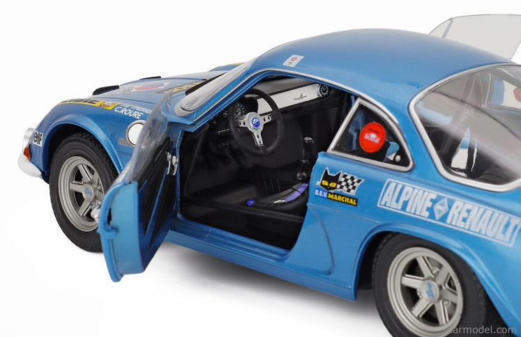 Renault Alpine A110 1600S (night Version) N°1 Rally Montecarlo 1972 Jean Luc Therier - Claude Roure 1:18 Solido modrá metalická