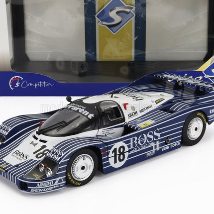 PORSCHE | 956L 2.6L TWIN TURBO TEAM OBERMAIER RACING BOSS N 18 24h LE MANS 1983 JURGEN LAESSIG - ALEX PLANKENHORN - DESIRE WILSON | BLACK WHITE