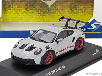Porsche 911 992 GT3 RS Coupe 2023 1:43 Solido strieborná červená