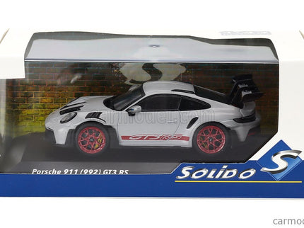 Porsche 911 992 GT3 RS Coupe 2023 1:43 Solido strieborná červená