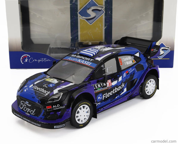 Ford Puma RALLY1 Team M-Sport Ford Wrt N°9 Rally Safari Kenia 2022 Jourdan Serderidis - Frederic Miclotte 1:18 Solido fialová čierna modrá
