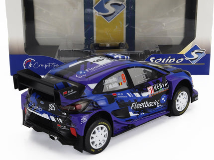 Ford Puma RALLY1 Team M-Sport Ford Wrt N°9 Rally Safari Kenia 2022 Jourdan Serderidis - Frederic Miclotte 1:18 Solido fialová čierna modrá