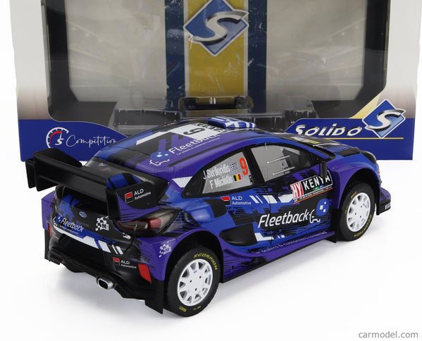Ford Puma RALLY1 Team M-Sport Ford Wrt N°9 Rally Safari Kenia 2022 Jourdan Serderidis - Frederic Miclotte 1:18 Solido fialová čierna modrá