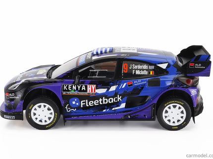 Ford Puma RALLY1 Team M-Sport Ford Wrt N°9 Rally Safari Kenia 2022 Jourdan Serderidis - Frederic Miclotte 1:18 Solido fialová čierna modrá