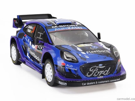 Ford Puma RALLY1 Team M-Sport Ford Wrt N°9 Rally Safari Kenia 2022 Jourdan Serderidis - Frederic Miclotte 1:18 Solido fialová čierna modrá