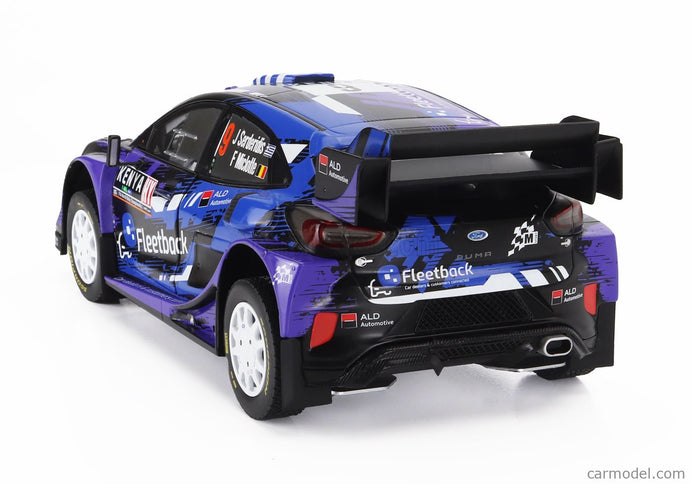 Ford Puma RALLY1 Team M-Sport Ford Wrt N°9 Rally Safari Kenia 2022 Jourdan Serderidis - Frederic Miclotte 1:18 Solido fialová čierna modrá