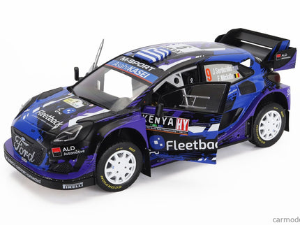 Ford Puma RALLY1 Team M-Sport Ford Wrt N°9 Rally Safari Kenia 2022 Jourdan Serderidis - Frederic Miclotte 1:18 Solido fialová čierna modrá