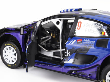 Ford Puma RALLY1 Team M-Sport Ford Wrt N°9 Rally Safari Kenia 2022 Jourdan Serderidis - Frederic Miclotte 1:18 Solido fialová čierna modrá