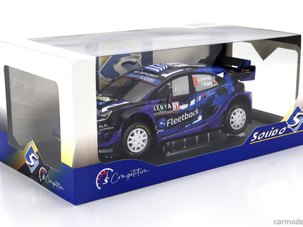 Ford Puma RALLY1 Team M-Sport Ford Wrt N°9 Rally Safari Kenia 2022 Jourdan Serderidis - Frederic Miclotte 1:18 Solido fialová čierna modrá
