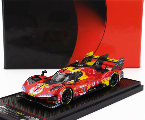 FERRARI | 499P 3.0L TURBO V6 TEAM FERRARI AF CORSE N 51 3rd 24h LE MANS 2024 ALESSANDRO PIER GUIDI - JAMES CALADO - ANTONIO GIOVINAZZI | RED YELLOW BLACK