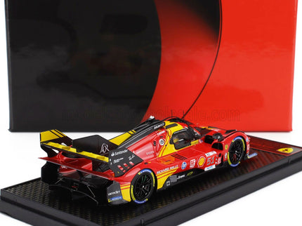 FERRARI | 499P 3.0L TURBO V6 TEAM FERRARI AF CORSE N 51 3rd 24h LE MANS 2024 ALESSANDRO PIER GUIDI - JAMES CALADO - ANTONIO GIOVINAZZI | RED YELLOW BLACK