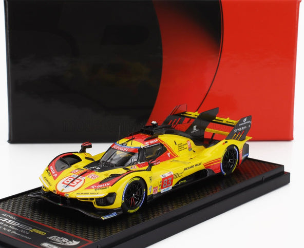 FERRARI | 499P 3.0L TURBO V6 TEAM AF CORSE N  83 24h LE MANS 2024 ROBERT KUBICA - ROBERT SHWARTZMAN - YIFEI YE | YELLOW RED