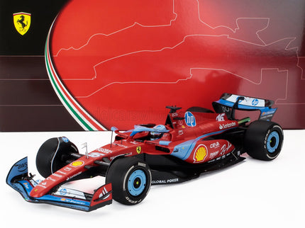 FERRARI | F1  SF-24 TEAM SCUDERIA FERRARI N 16 3rd MIAMI GP 2024 CHARLES LECLERC - POLYFOAM PACKAGING | RED LIGHT BLUE