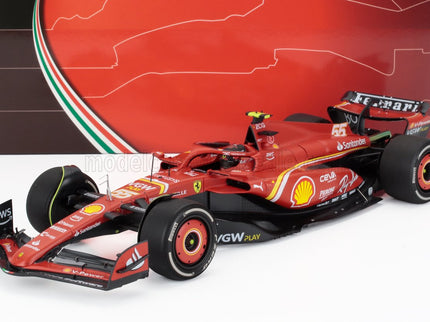 FERRARI | F1 SF-24 TEAM SCUDERIA FERRARI N 55 WINNER AUSTRALIAN GP 2024 CARLOS SAINZ - POLYFOAM PACKAGING | RED BLACK