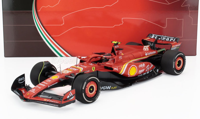 FERRARI | F1 SF-24 TEAM SCUDERIA FERRARI N 55 WINNER AUSTRALIAN GP 2024 CARLOS SAINZ - POLYFOAM PACKAGING | RED BLACK