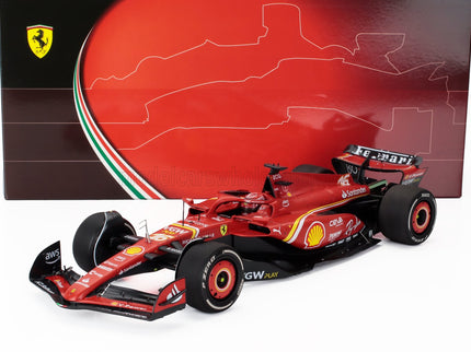 FERRARI | F1  SF-24 TEAM SCUDERIA FERRARI N 16 2nd AUSTRALIAN GP 2024 CHARLES LECLERC - POLYFOAM PACKAGING | RED BLACK