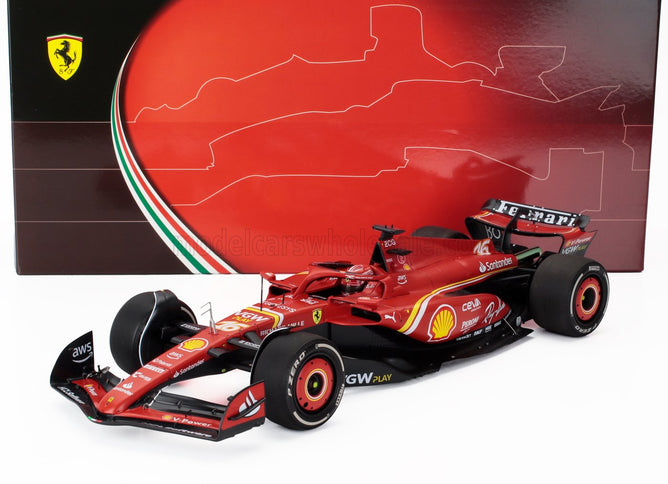 FERRARI | F1  SF-24 TEAM SCUDERIA FERRARI N 16 2nd AUSTRALIAN GP 2024 CHARLES LECLERC - POLYFOAM PACKAGING | RED BLACK
