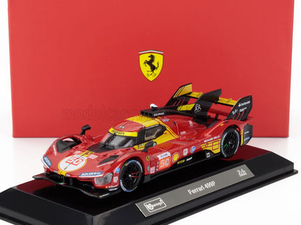 FERRARI | 499P 3.0L TURBO V6 TEAM FERRARI AF CORSE N 50 WINNER 24h LE MANS 2024 ANTONIO FUOCO - MIGUEL MOLINA - NICKLAS NIELSEN - WITH SHOWCASE | RED