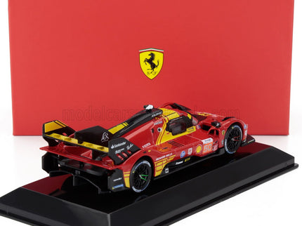 FERRARI | 499P 3.0L TURBO V6 TEAM FERRARI AF CORSE N 50 WINNER 24h LE MANS 2024 ANTONIO FUOCO - MIGUEL MOLINA - NICKLAS NIELSEN - WITH SHOWCASE | RED