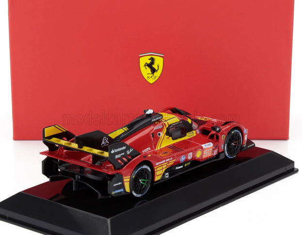 FERRARI | 499P 3.0L TURBO V6 TEAM FERRARI AF CORSE N 50 WINNER 24h LE MANS 2024 ANTONIO FUOCO - MIGUEL MOLINA - NICKLAS NIELSEN - WITH SHOWCASE | RED