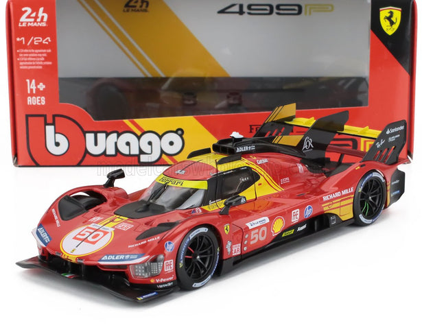 FERRARI | 499P 3.0L TURBO V6 TEAM FERRARI AF CORSE N 50 WINNER 24h LE MANS 2024 ANTONIO FUOCO - MIGUEL MOLINA - NICKLAS NIELSEN | RED