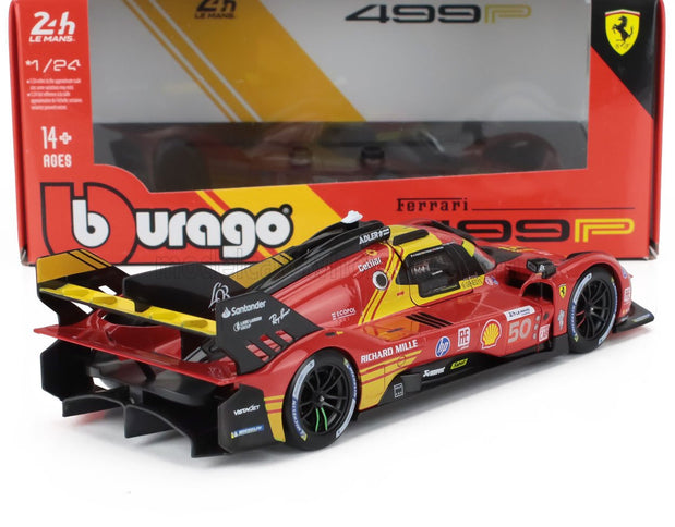 FERRARI | 499P 3.0L TURBO V6 TEAM FERRARI AF CORSE N 50 WINNER 24h LE MANS 2024 ANTONIO FUOCO - MIGUEL MOLINA - NICKLAS NIELSEN | RED