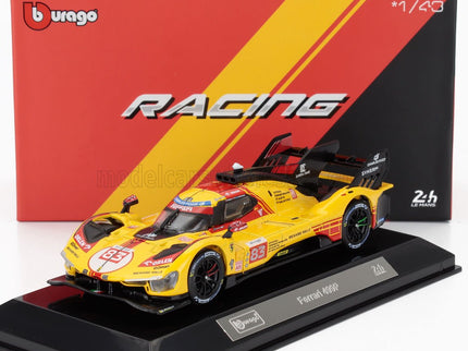 FERRARI | 499P 3.0L TURBO V6 TEAM AF CORSE N  83 24h LE MANS 2024 ROBERT KUBICA - ROBERT SHWARTZMAN - YIFEI YE - WITH SHOWCASE | YELLOW RED