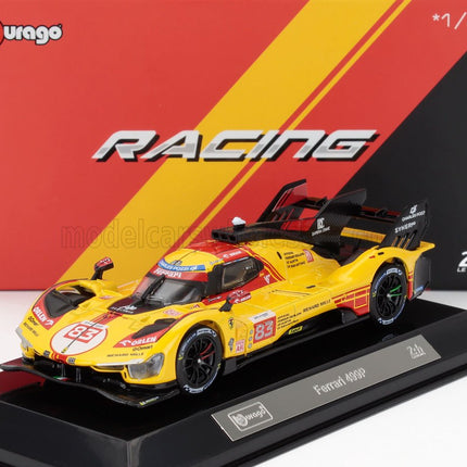 FERRARI | 499P 3.0L TURBO V6 TEAM AF CORSE N  83 24h LE MANS 2024 ROBERT KUBICA - ROBERT SHWARTZMAN - YIFEI YE - WITH SHOWCASE | YELLOW RED