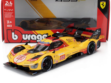 FERRARI | 499P 3.0L TURBO V6 TEAM AF CORSE N  83 24h LE MANS 2024 ROBERT KUBICA - ROBERT SHWARTZMAN - YIFEI YE | YELLOW RED
