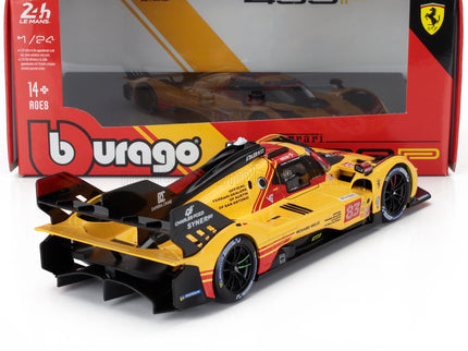 FERRARI | 499P 3.0L TURBO V6 TEAM AF CORSE N  83 24h LE MANS 2024 ROBERT KUBICA - ROBERT SHWARTZMAN - YIFEI YE | YELLOW RED