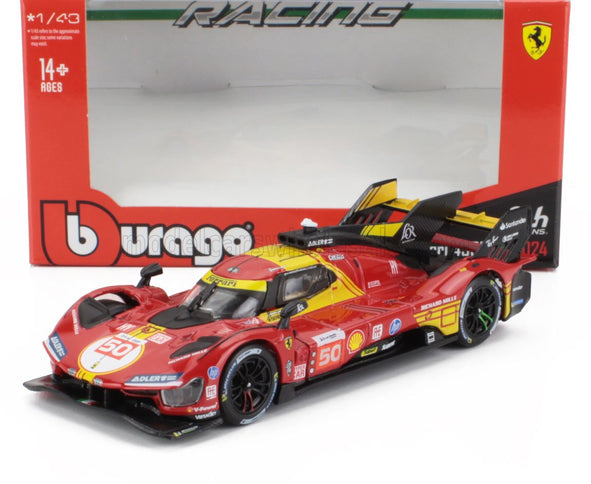 FERRARI | 499P 3.0L TURBO V6 TEAM FERRARI AF CORSE N 50 WINNER 24h LE MANS 2024 ANTONIO FUOCO - MIGUEL MOLINA - NICKLAS NIELSEN | RED