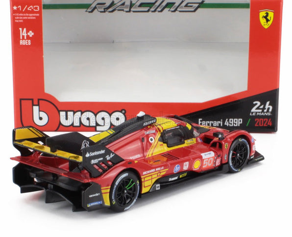 FERRARI | 499P 3.0L TURBO V6 TEAM FERRARI AF CORSE N 50 WINNER 24h LE MANS 2024 ANTONIO FUOCO - MIGUEL MOLINA - NICKLAS NIELSEN | RED