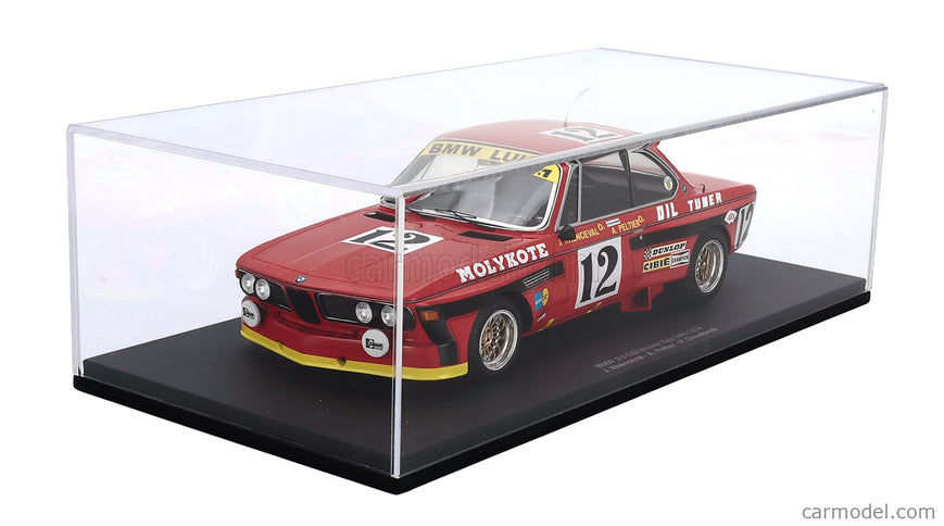 BMW 3.0 Csl Team Luigi Racing N°12 Víťaz 24h Spa 1974 Alain Peltier - Pierre Dieudonne - Jean Xhenceval 1:18 Spark Model červená
