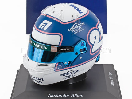 BELL HELMET | CASCO HELMET F1 ALEXANDER ALBON TEAM WILLIAM RACING N 23 MONACO GP 2024 | BLUE WHITE