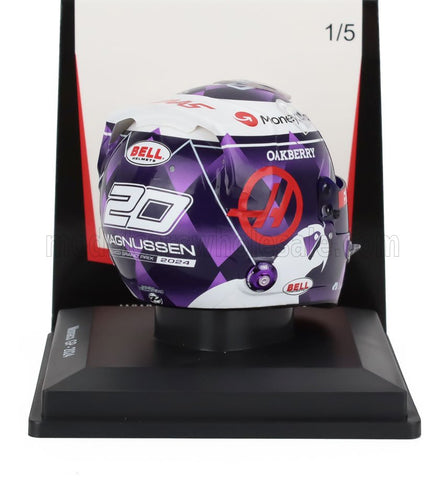 BELL HELMET | CASCO HELMET F1 KEVIN MAGNUSSEN TEAM HAAS N 20 MONACO GP 2024 | BLUE VIOLET