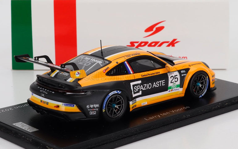 PORSCHE | 911 992 GT3 CUP N 25 PORSCHE CARRERA CUP ITALY CHAMPION 2023 LARRY TEN VOORDE | ORANGE BLACK
